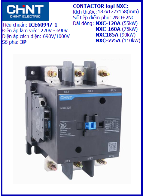 CONTACTOR NXC 3P-185A