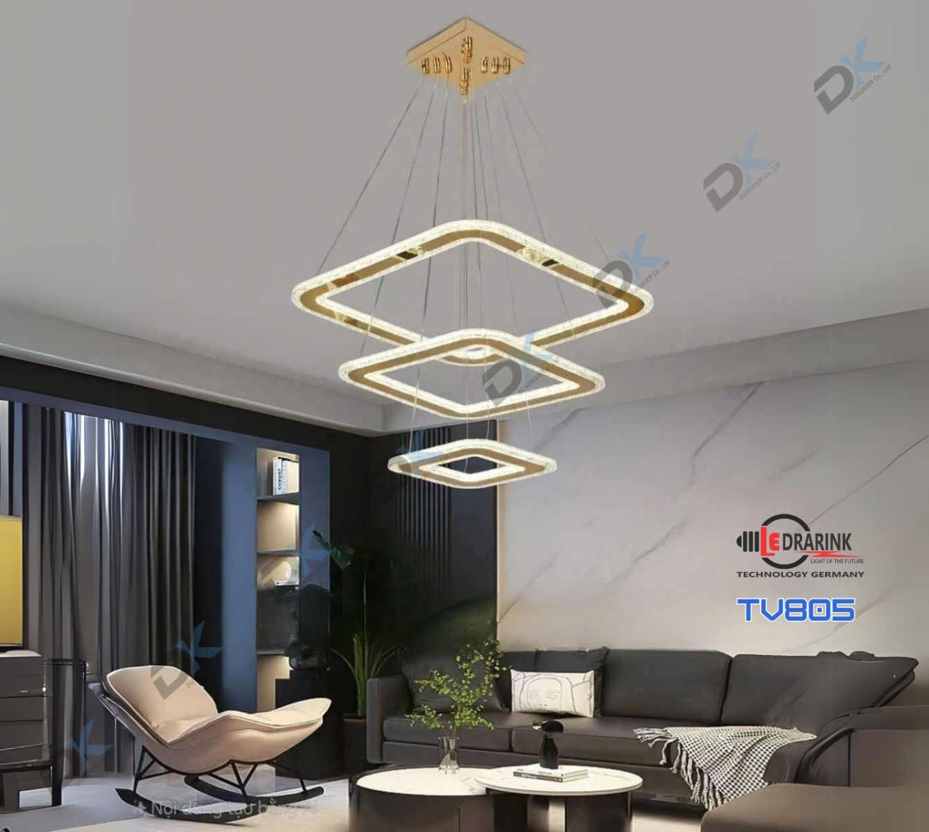       Thả vòng vuông 805 vàng 3 chế độ ( 2/4/6) Drarink