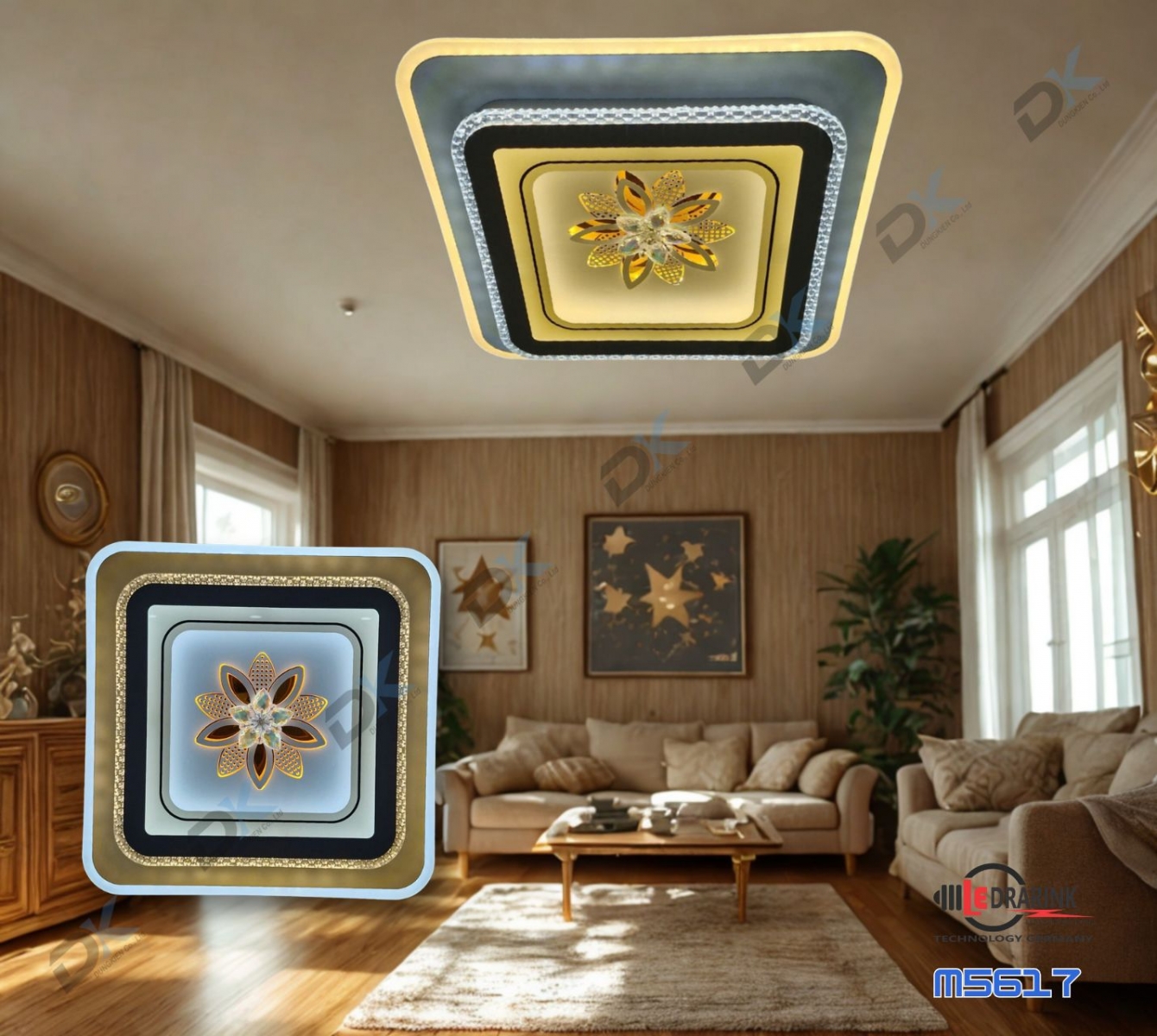       Mâm hiện đại vuông 5617 phi 500 Drarink