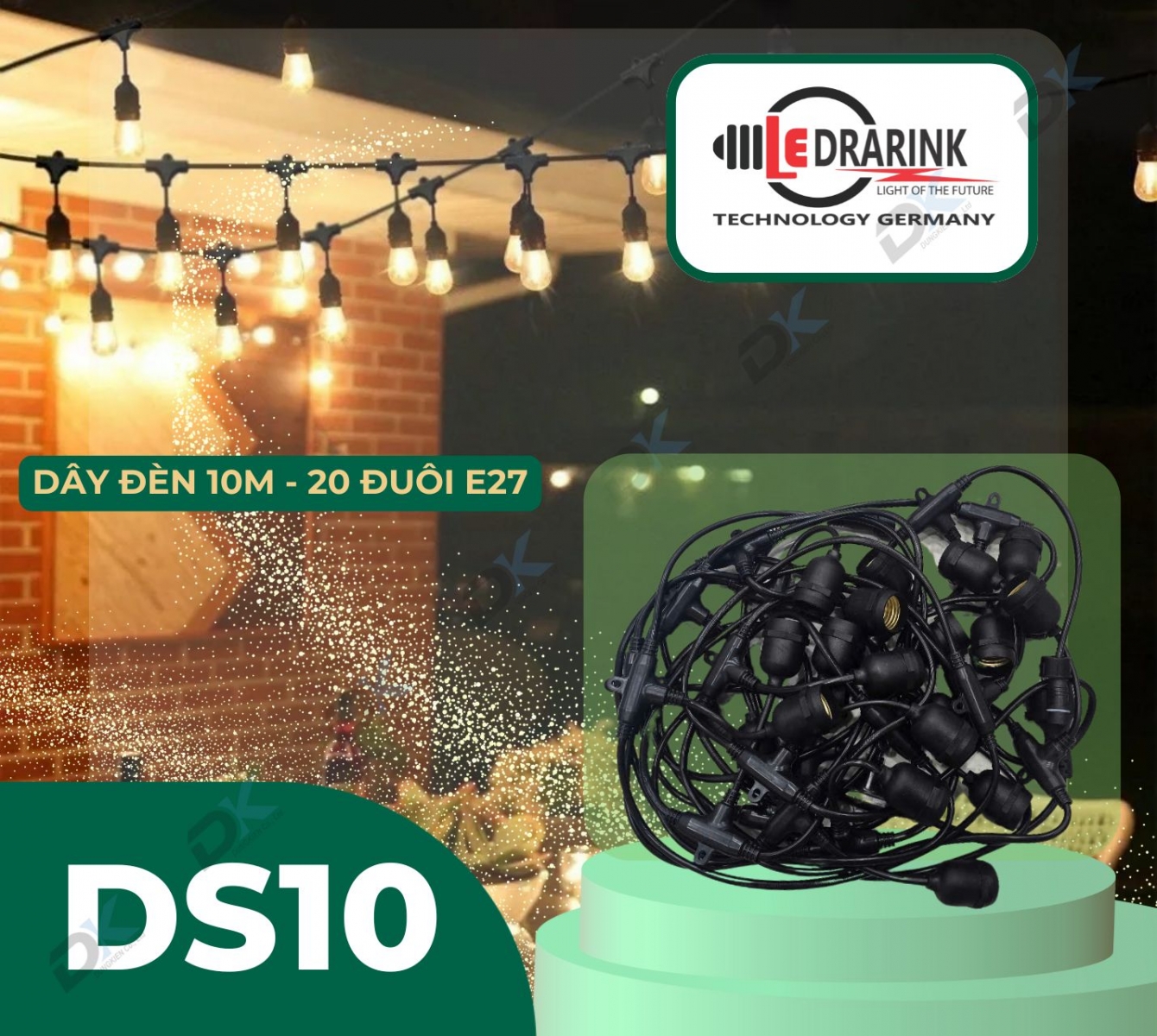 Dây đuôi DRARINK chống nước 10 mét 20 đuôi